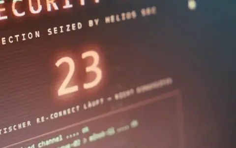 Red security alert with a countdown on a screen