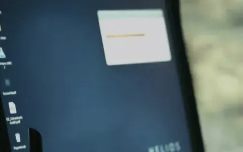 Laptop showing a corporate login window