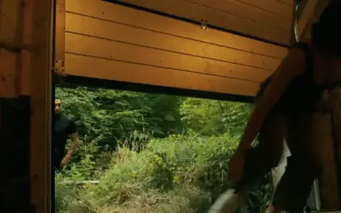 Agent running out under a garage door