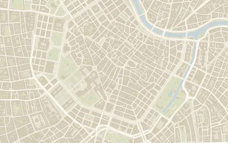 Map of Vienna’s city centre with pins for the chosen locations